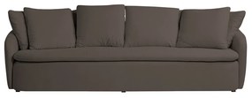 Sofá Living Sala de Estar Toscana 270cm 3 Lugares Veludo Luxo Marrom G92 - Gran Belo