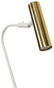 Abajur Jingle Articulada 23X21X51Cm 1Xmr11 - Usina 16925/50 (CP-M / DR-P - Champanhe Metálico / Dourado Brilho Polido)