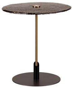 Mesa de Apoio Clio Baixa Bronze Haste Ouro Base Preta - 77941 Sun House