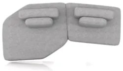 Sofá Ilha 275cm 2 Módulos Sala de Estar Moby Boucle Grafite Z08 - Mpoz