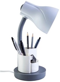 Luminária de Mesa Spiralle Cinza Porta Lápis E27 Bivolt