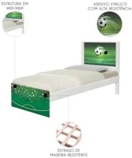 Cama Solteiro Infantil Para Colchão 188x88cm Futebol K06 - Mpozenato