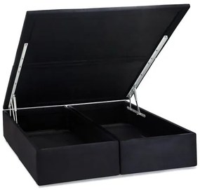 Base de Cama Box Bau Light Camurca Preto Casal 138 cm (LARG) - 52672 Sun House