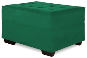 Puff Decorativo Coímbra 60x80 Suede Verde Bandeira