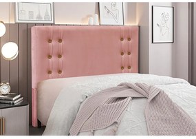 Cabeceira Cama Box Queen 160 cm Gênova Veludo S04 - D'Rossi - Rosa