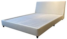 Cama Imola com Cabeceira em Tecido Branco para Colchão Casal 140 cm - 72560 Sun House