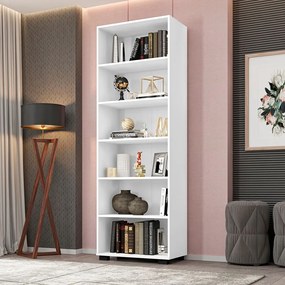 Livreiro Office Davi L01 Branco TX - ADJ DECOR