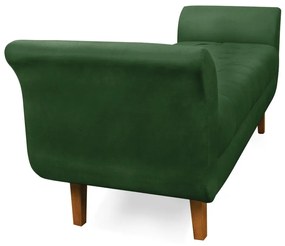 Recamier Olinda Suede 160 cm Pés Chanfrado Castanhos - D'Rossi - Verde
