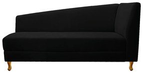 Recamier Valéria 160cm Lado Esquerdo Suede Preto - ADJ Decor