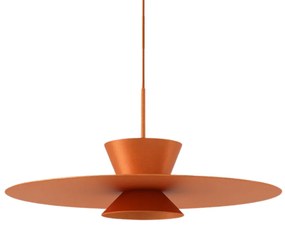 Pendente Tule Ø50X25Cm 1Xmr16 - Usina 25120/50 (CB-M - Cobre Metálico, BT - Branco Texturizado)