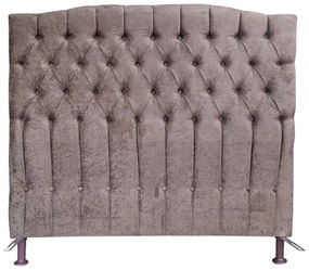 Cabeceira Cama Box Solteiro 90cm Capitonê Sofia Suede Marrom - Sheep Estofados - Marrom
