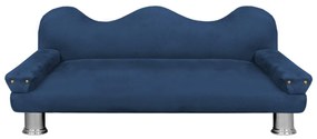 Cama Sofá Pet Meg Para Cães E Gatos Elegante e confortável Suede Azul Marinho