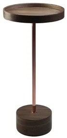 Mesa Apoio Gables Baixa Tampo Nogueira com Base Rose 25 cm (LARG) - 48968 Sun House