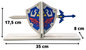 Aparador de Livros e Jogos Zelda Escudo Link