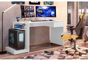 Mesa Gamer Escrivaninha Para Computador Monster Rubi Branca - Mobler