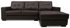 Sofá com Chaise Beirute Couro Legítimo