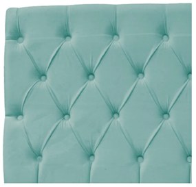 Cabeceira Estofada Liverpool 140 cm Casal Suede Azul Tiffany - ADJ Decor