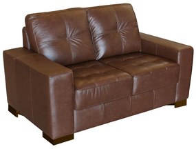 Sofá 2 Lugares Sala de Estar 150cm Milão Couro Caramelo G03 - Gran Belo