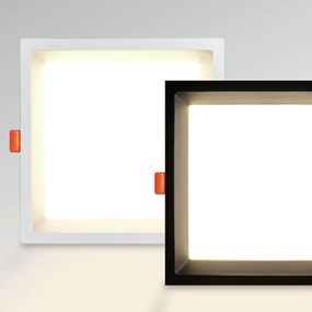 Embutido Quadrado Recuado 22,5X22,5Cm Led 22W 6500K Bivolt - Branco /...