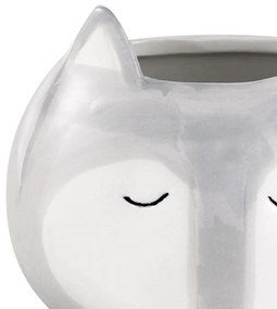 Cachepot "Raposa" Cinza em Cerâmica 10x13 cm - D'Rossi