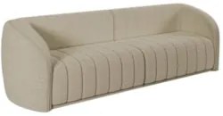 Sofá Living Decorativo 3 Lugares 292cm Meris Z32 Boucle Bege - Mpozena