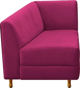 Recamier Valéria 160cm Lado Esquerdo Suede Pink - ADJ Decor