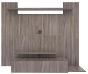 Painel Para TV Até 50" 1 Gaveta 4 Prateleiras Cinza Carvalho