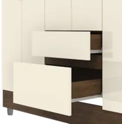 Guarda Roupa Solteiro 154cm Com Espelho Mayra Imbuia/Champanhe V02 - M