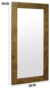 Espelho Retangular Decorativo com Moldura 200x100 Fiore Oregon G04 - Gran Belo