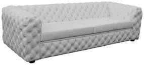 Sofá 4 Lugares Astúria 280cm Couro Branco G58 - Gran Belo
