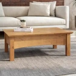 Mesa de Centro Para Sala Madeira Maciça Hazel Carvalho Z25  - Mpozenat