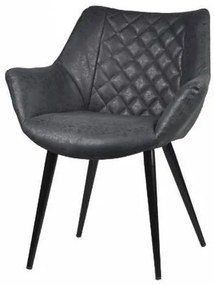 Cadeira Frank Corino Preto Vintage Base Preta 82cm - 62934 Sun House