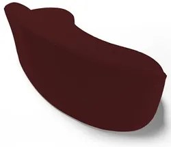 Sofá Living 3 Lugares 230cm Braço Esquerdo Mozart D06 Veludo Vermelho