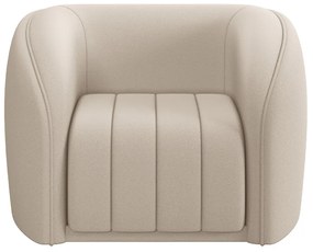 Poltrona Decorativa Sala de Estar Adam Veludo Bege G45 - Gran Belo