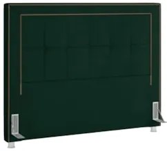 Cabeceira Cama Box Casal Queen 160cm Paolla Z37 Veludo Verde Musgo - M
