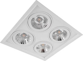 Plafon De Embutir Branco 32,4x32,4cm Recuado Ii