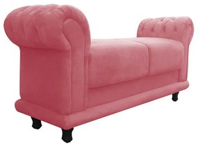Recamier Barcelona Namoradeira Suede Rose - D'Rossi