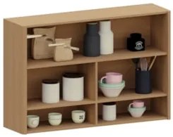 Armário de Cozinha 120cm 2 Portas Com Vidro Marina Freijó L01 - Mpozen