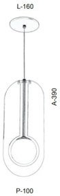 Pendente Globo Corte Laiser 16X10X39Cm Metal E Globo Ø10Cm 01Xg9 |Old... (BRANCO / COBRE BRILHO, FOSCO (BRANCO))