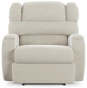 Poltrona do Papai Sala de Cinema Reclinável Kylie Power Touch Massagem USB Veludo Bege G23