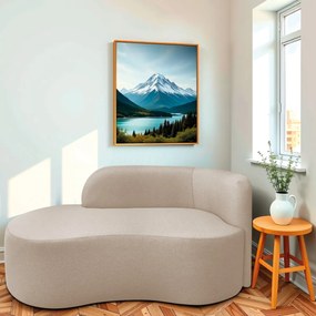 Divã Recamier Orgânico Tokyo 180cm Lado Esquerdo Linho