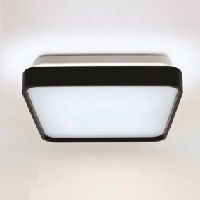 Plafon Black 24W Led 6500K 40X40X7,5Cm Ip20 Bivolt Preto - Opus Hm 800...