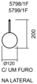 Arandela Galáxia 1Xpci Led 5W 110V Ø12X5Cm (C/ Um Furo Na Lateral) | U... (BT - Branco Texturizado)