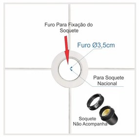 Cúpula em tecido quadrada abajur luminária cp-2006 15/13x13cm palha