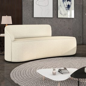 Sofá 2 Lugares Orgânico 140 cm Morgan Linho - Preto - Bege