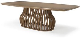 Mesa Jantar Heos Tampo Barril e Base Madeira Tauari 220cm - 70962 Sun House