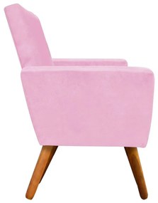Namoradeira Nina Suede Pés Palito Castanho D'Rossi - Rosa Bebê