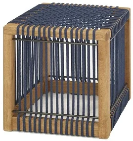 Puff Alcacer Estrutura Stain Jatoba Corda Azul 42cm - 67172 Sun House