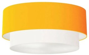 Plafon Para Quarto Cilíndrico SQ-3065 Cúpula Cor Laranja Branco