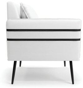Kit 02 Poltronas Mari Corino Pés Palito de Ferro Preto D03 - D'Rossi - Branco